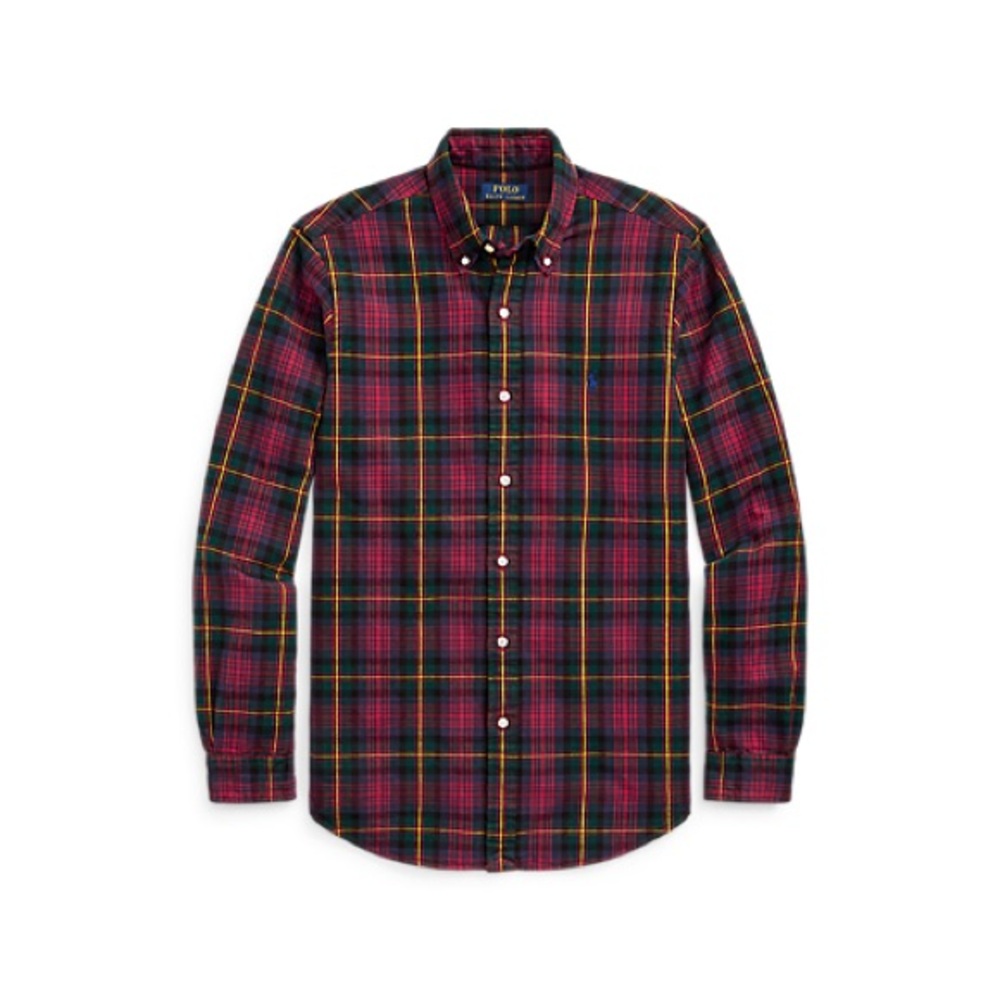 Polo Ralph Lauren Classic Fit Plaid Oxford Shirt Multi Color Size Small NWT!!